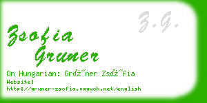zsofia gruner business card